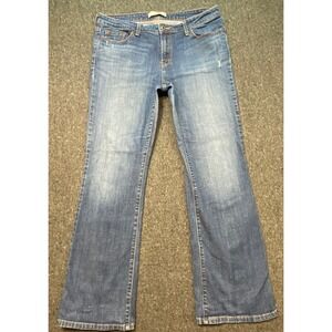 Levis Jeans 14M Womens Blue Low Boot Cut 545 Flap Pocket Denim Distressed